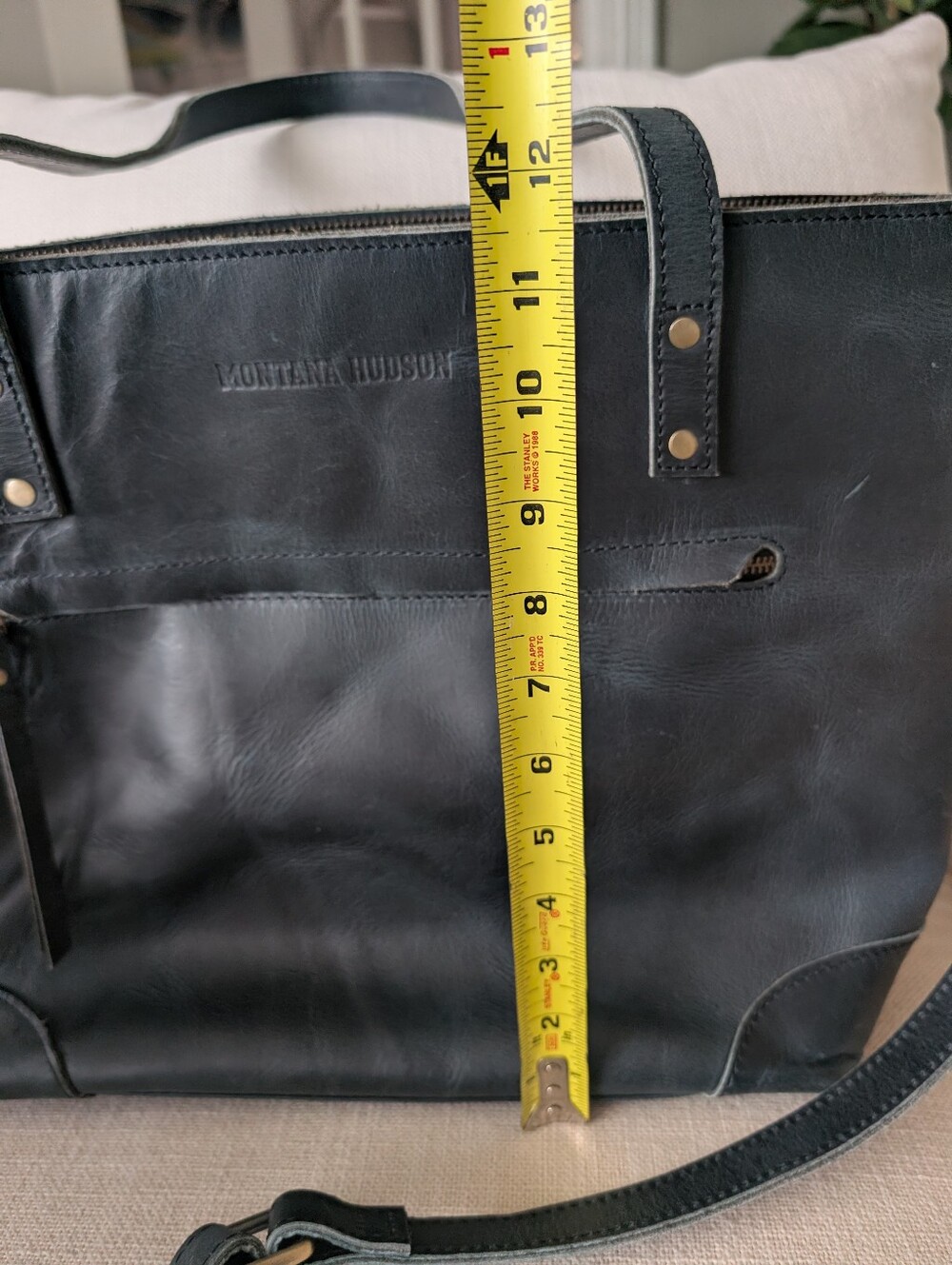 Montana Hudson Leather Tote Bag Multi Purpose Work, Travel, School - Picture 10 of 16